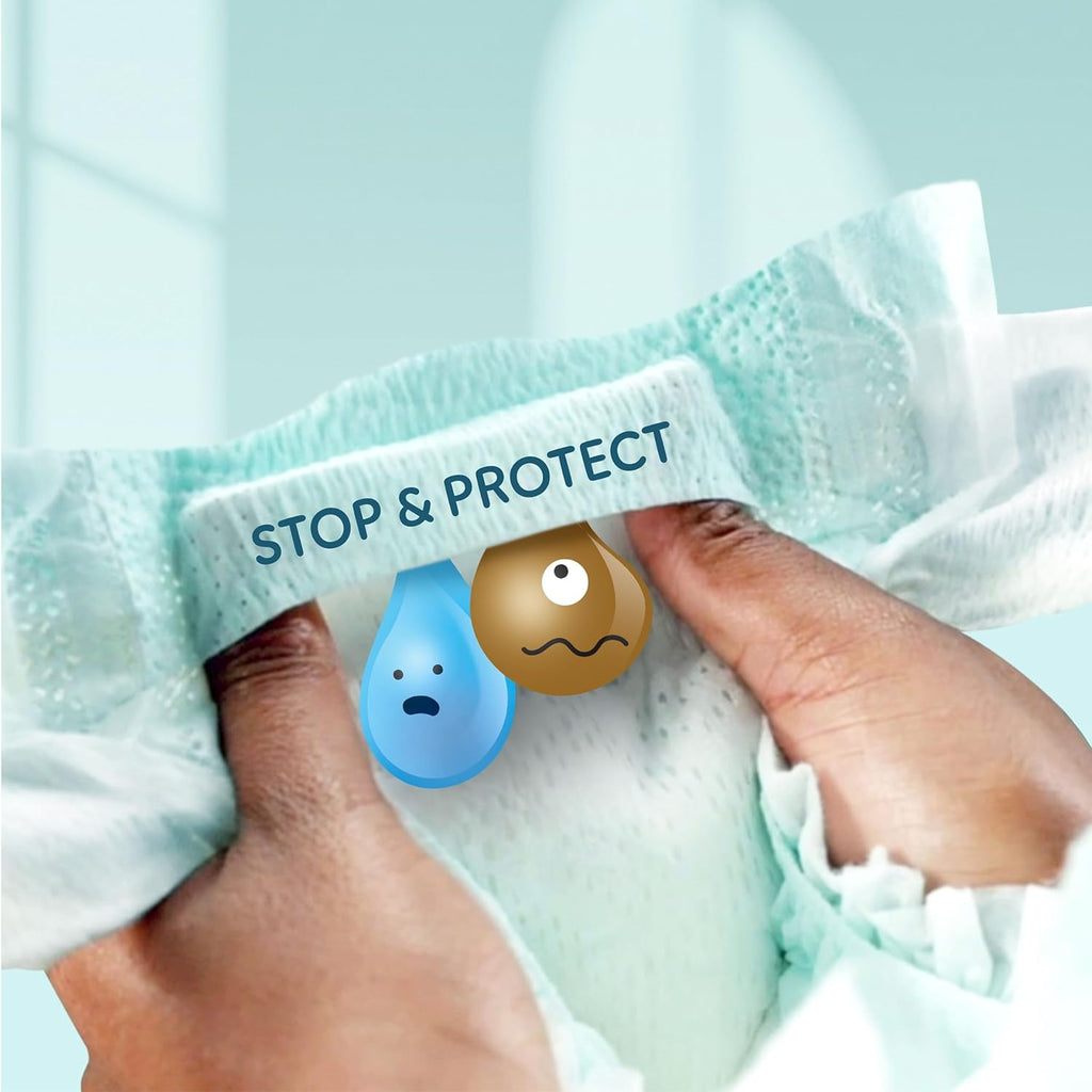 Pampers Premium Protection Size 6, 144 Diapers, 13kg-18kg, Double Protection for Skin and Against Leaks