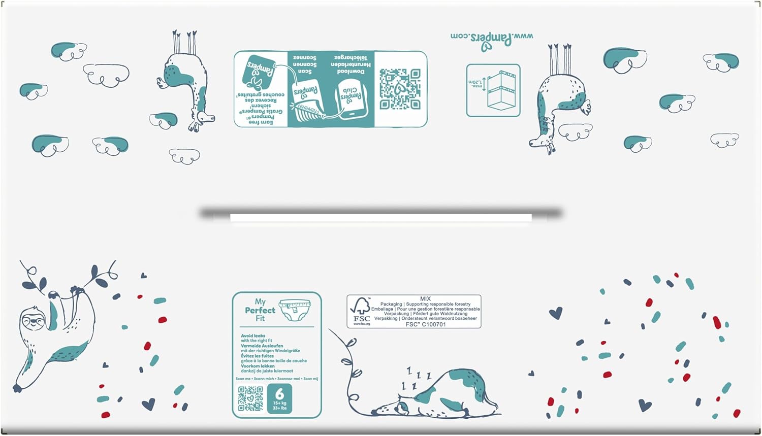 Pampers Harmonie Pants Size 6, 132Diaper Bottoms, 15kg+, Soft Skin Protection and 360° Comfortable Fit