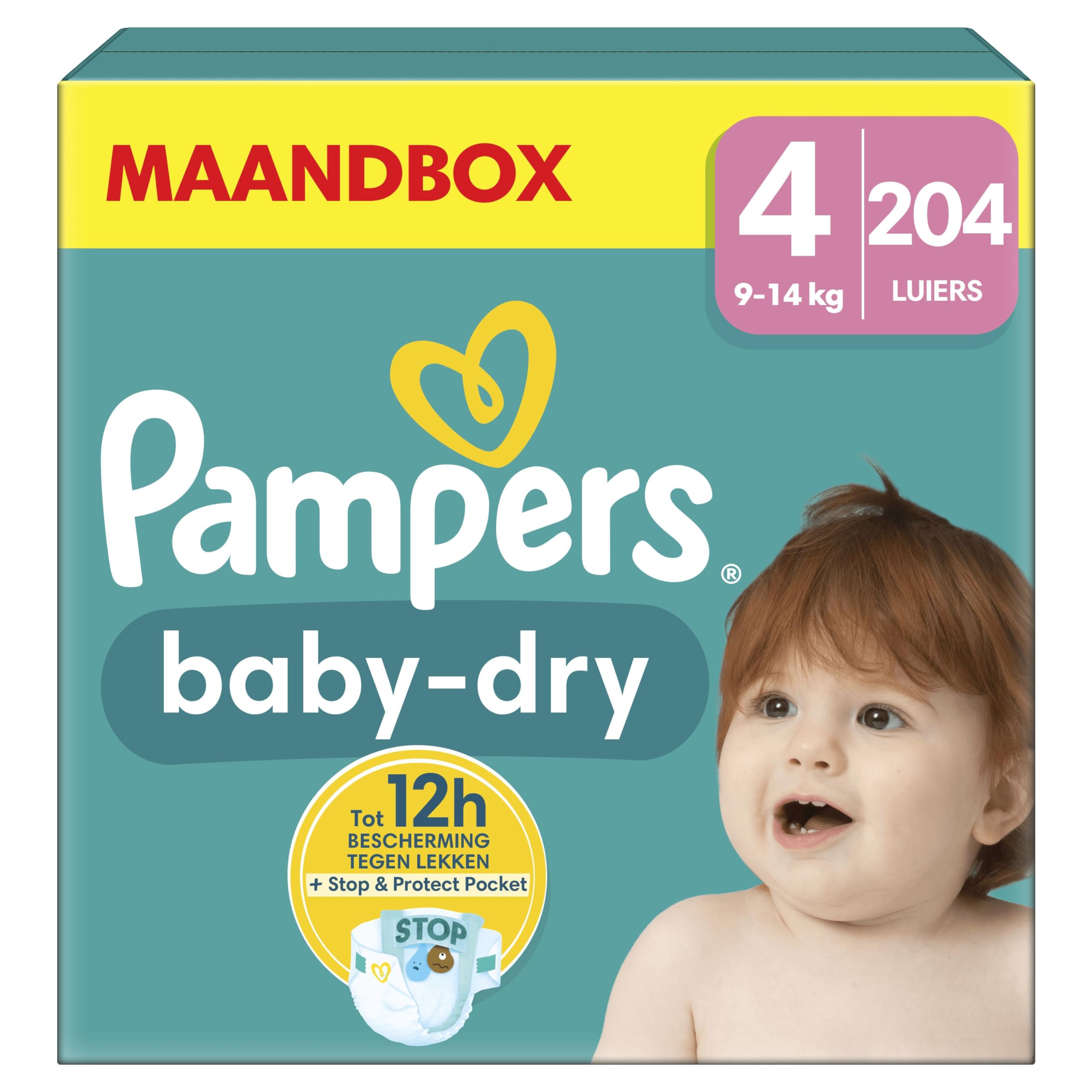 Pampers Baby-Dry Size 3, 222 Diapers, 6kg-10kg, Up to 100% Leakproof and Comfortable Night