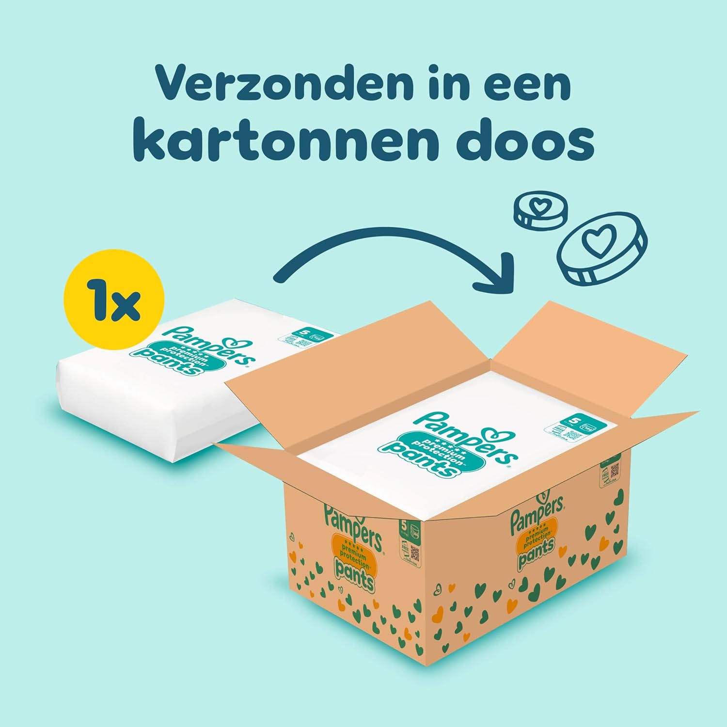 Pampers Premium Protection Pants Size 5, 144 Diaper Bottoms, 11kg-17kg, With a 360° Fit and 2x Wider Soft Protectors vs. Formerly for Our Best Comfort and Protection