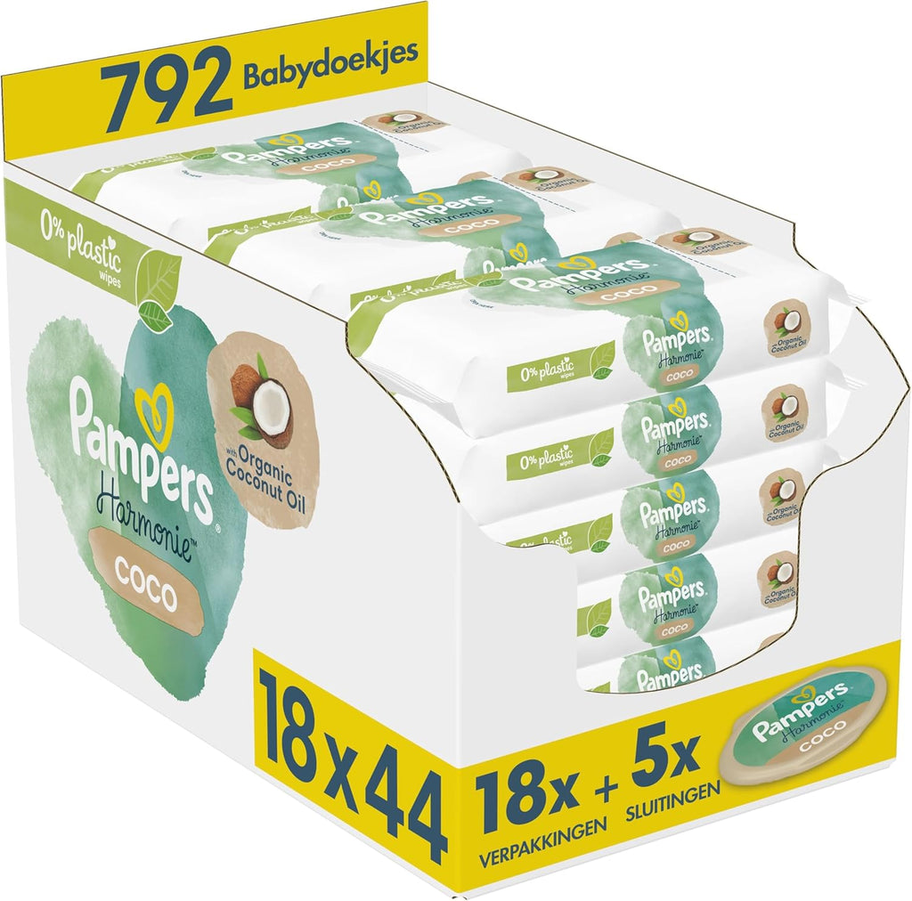 Pampers Harmonie Protect & Care baby wipes 24 Packs =1056 Wipes