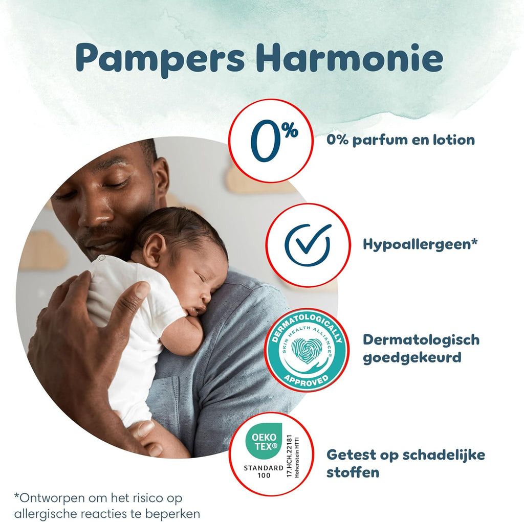 Pampers Harmonie Pants Size 6, 132Diaper Bottoms, 15kg+, Soft Skin Protection and 360° Comfortable Fit