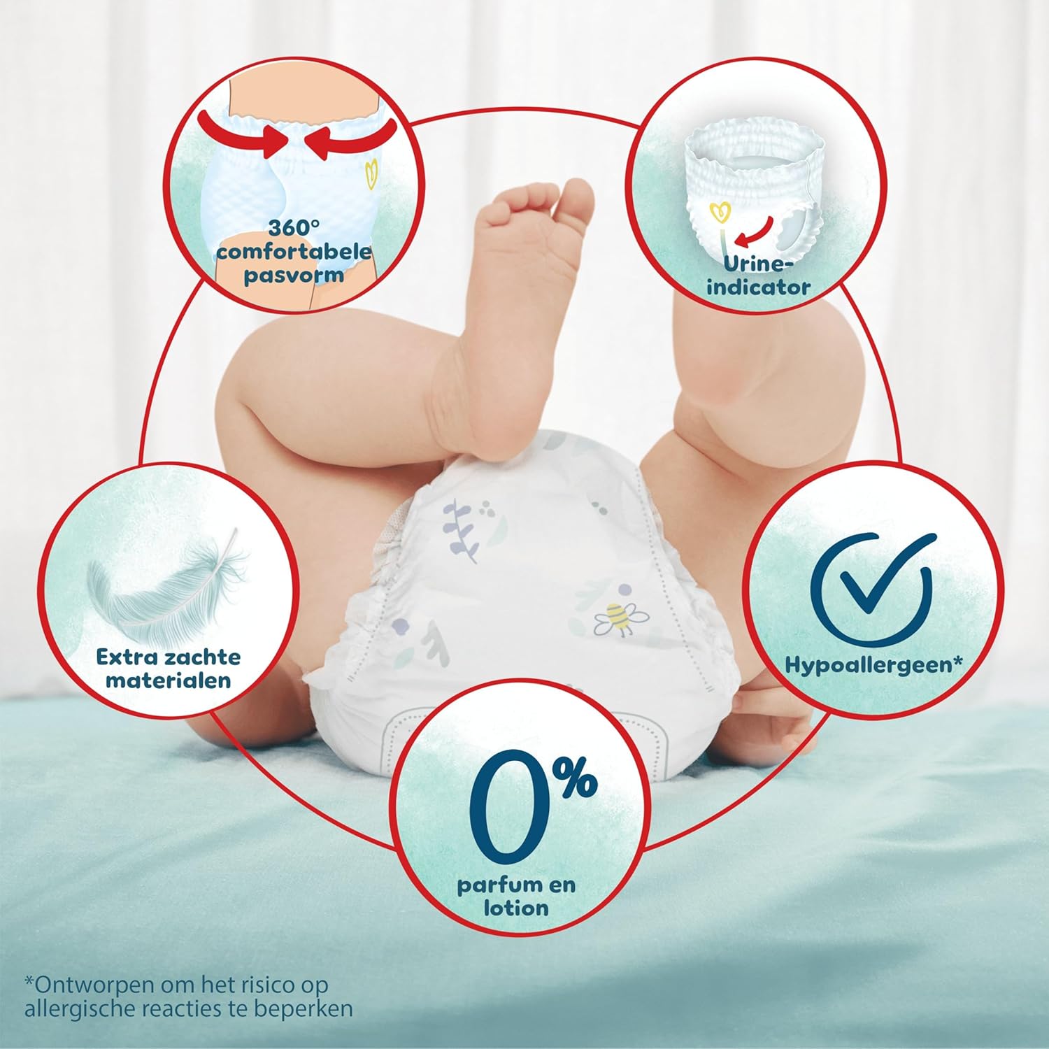 Pampers Harmonie Pants Size 6, 132Diaper Bottoms, 15kg+, Soft Skin Protection and 360° Comfortable Fit