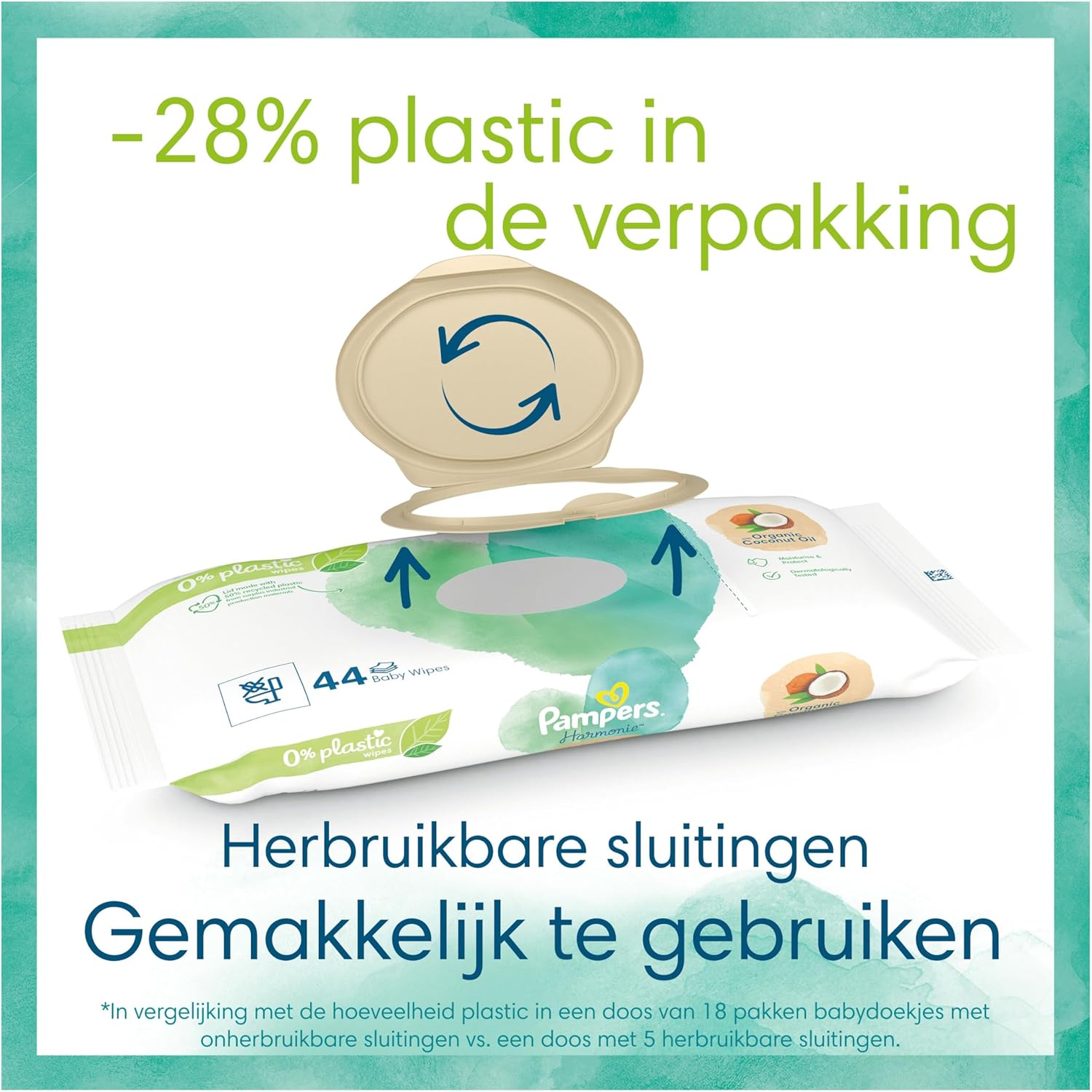 Pampers Harmonie Protect & Care baby wipes 24 Packs =1056 Wipes