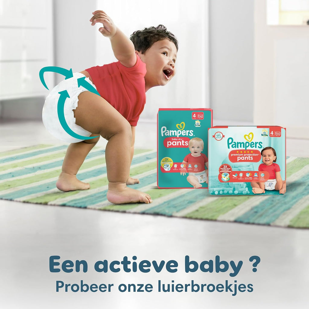 Pampers Baby-Dry Size 3, 222 Diapers, 6kg-10kg, Up to 100% Leakproof and Comfortable Night