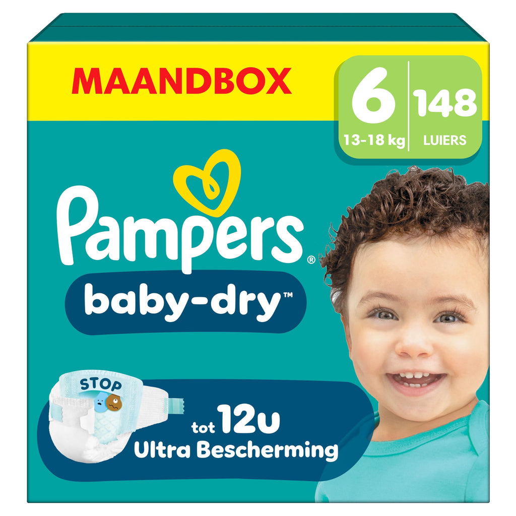 Pampers Baby-Dry Size 3, 222 Diapers, 6kg-10kg, Up to 100% Leakproof and Comfortable Night