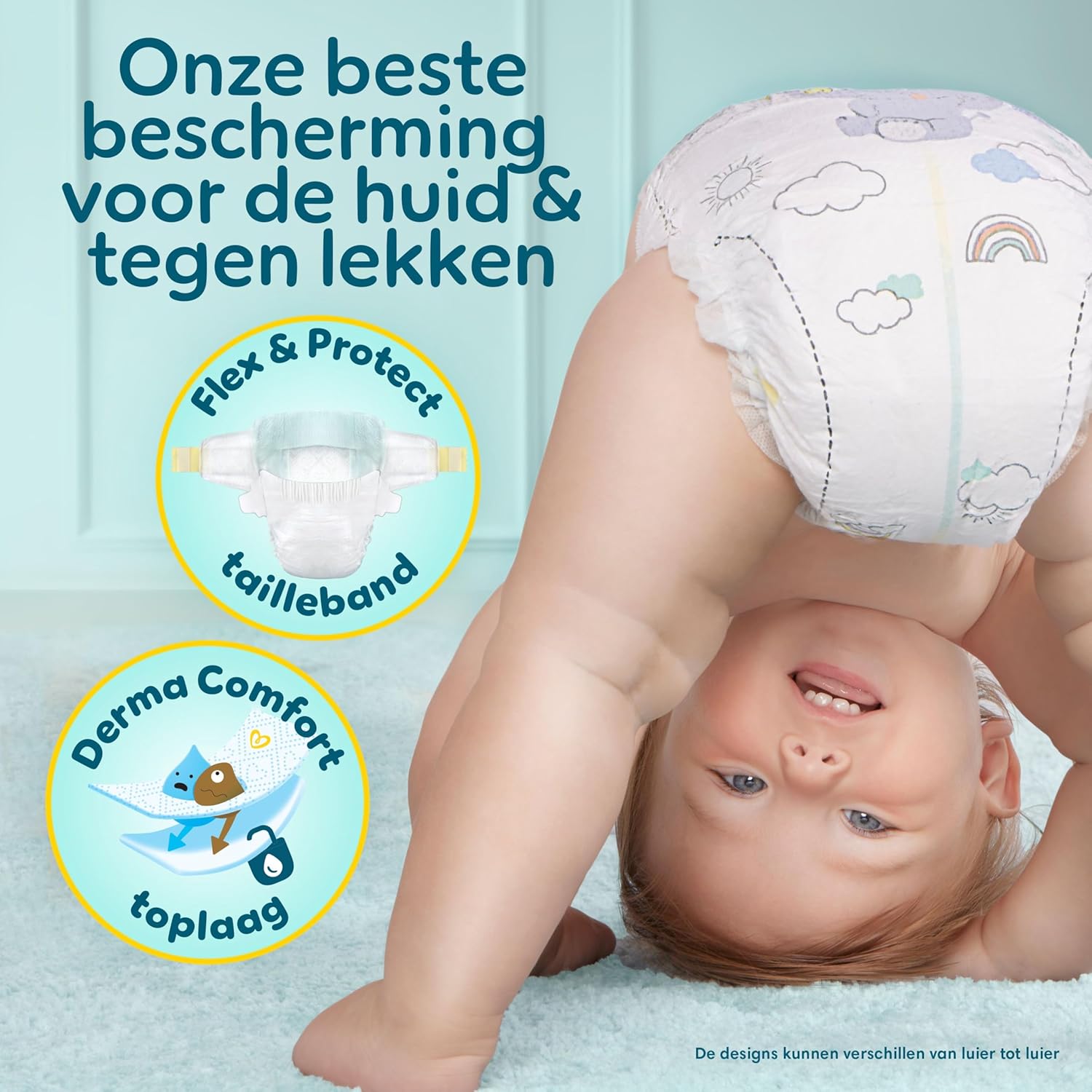 Pampers Premium Protection Size 3, 204 Diapers, 6kg-10kg, Double Protection for Skin and Against Leaks