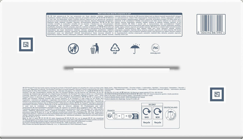 Pampers Harmonie Pants Size 6, 132Diaper Bottoms, 15kg+, Soft Skin Protection and 360° Comfortable Fit
