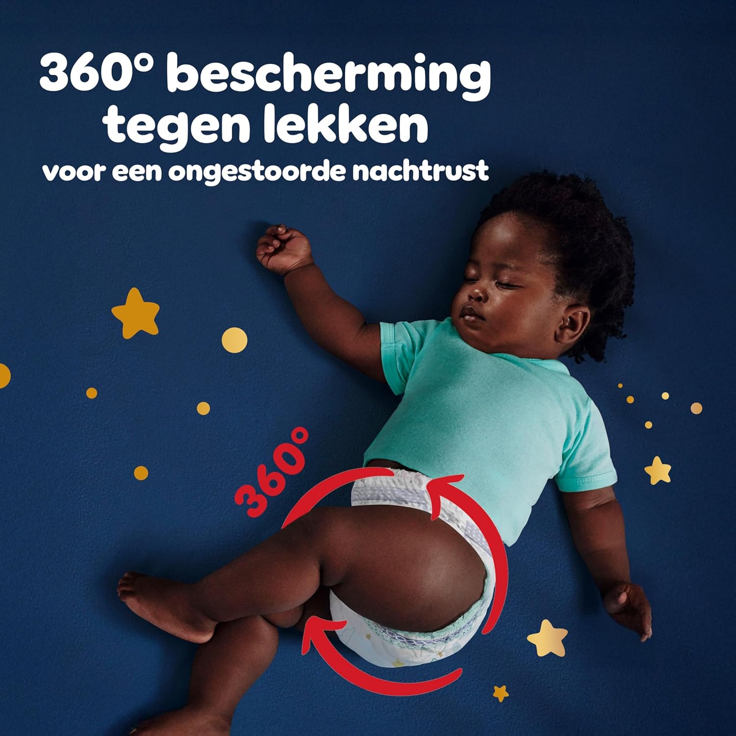 Pampers Night Pants Size 4, 180 Nappy Pants, 9kg-15kg, Pampers Night Pants Provide Extra Protection All Night Long