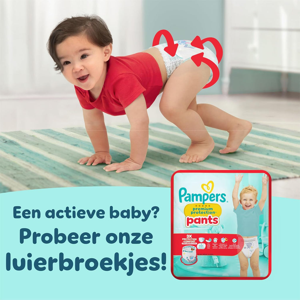 Pampers Premium Protection Size 5, 152 Diapers, 11kg-16kg, Double Protection for Skin and Against Leaks