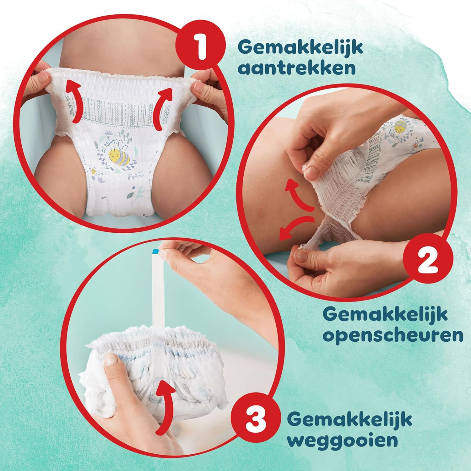 Pampers Harmonie Pants Size 6, 132Diaper Bottoms, 15kg+, Soft Skin Protection and 360° Comfortable Fit