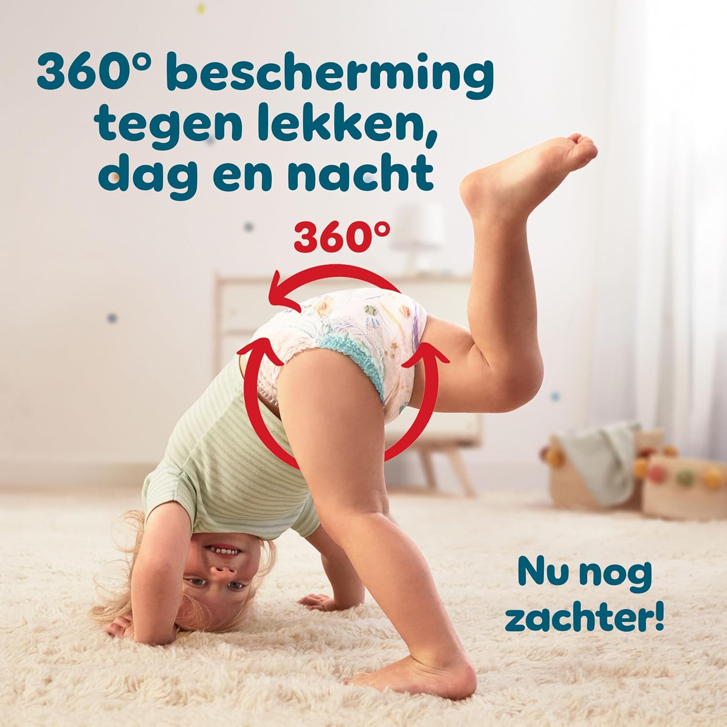 Pampers Baby-Dry Pants Diaper Pants Size 4, 180 Pants, 9kg-15kg, 360° Fit To Help Prevent Openings and Leaks