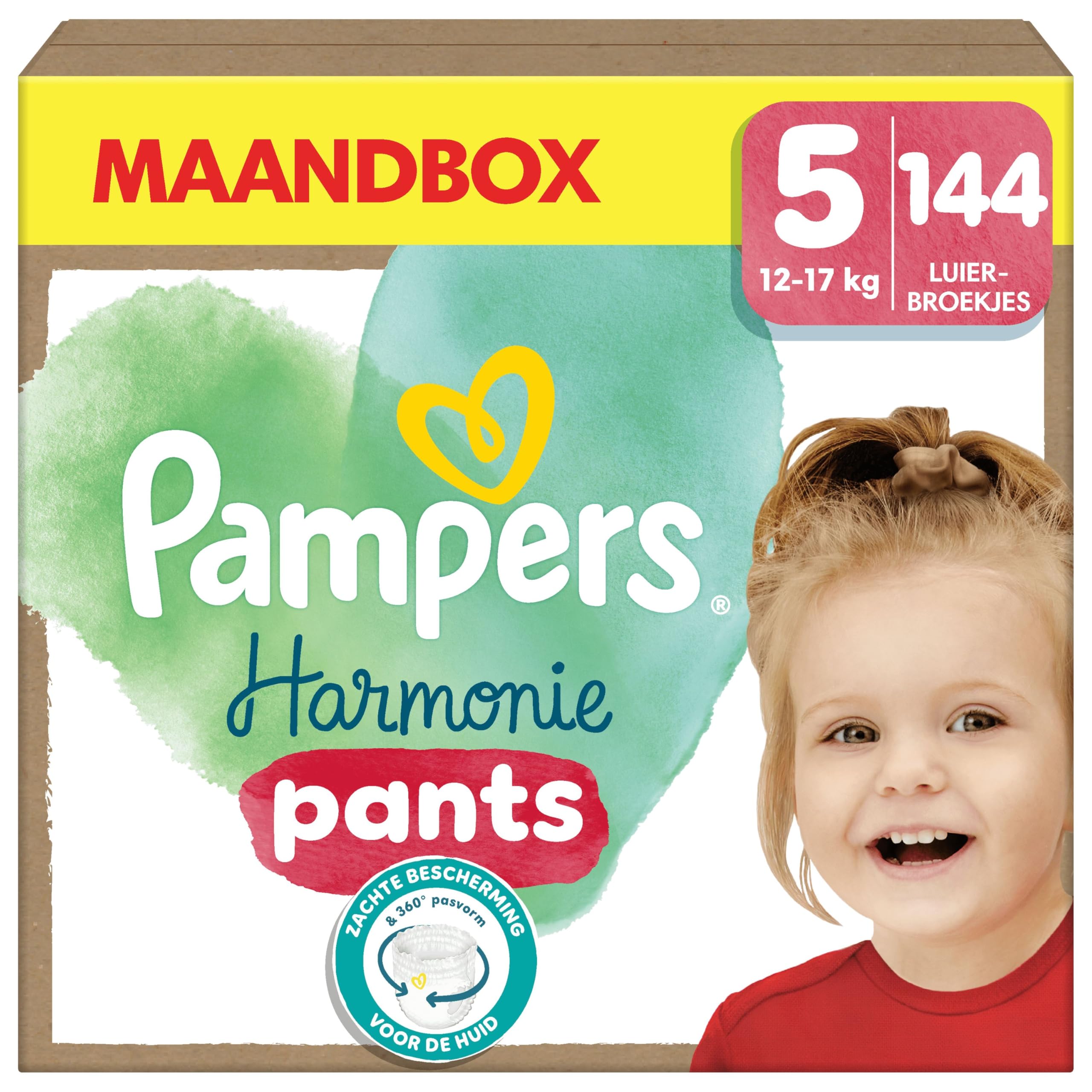 Pampers Harmonie Pants Size 6, 132Diaper Bottoms, 15kg+, Soft Skin Protection and 360° Comfortable Fit
