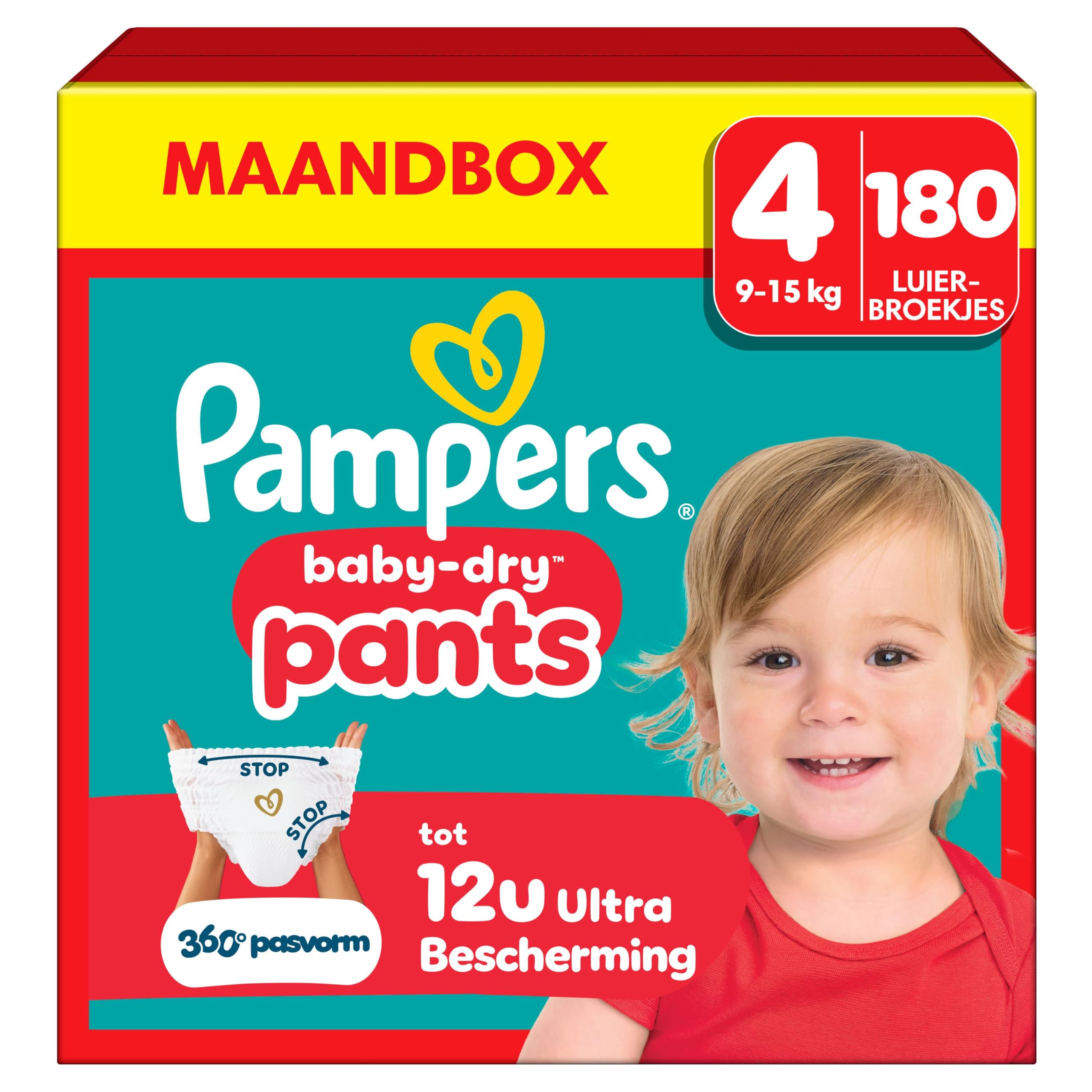 Pampers Baby-Dry Pants Size 3, 192 Pants, 6kg-11kg, 360° Fit To Help Prevent Openings And Leaks, Monthly Box