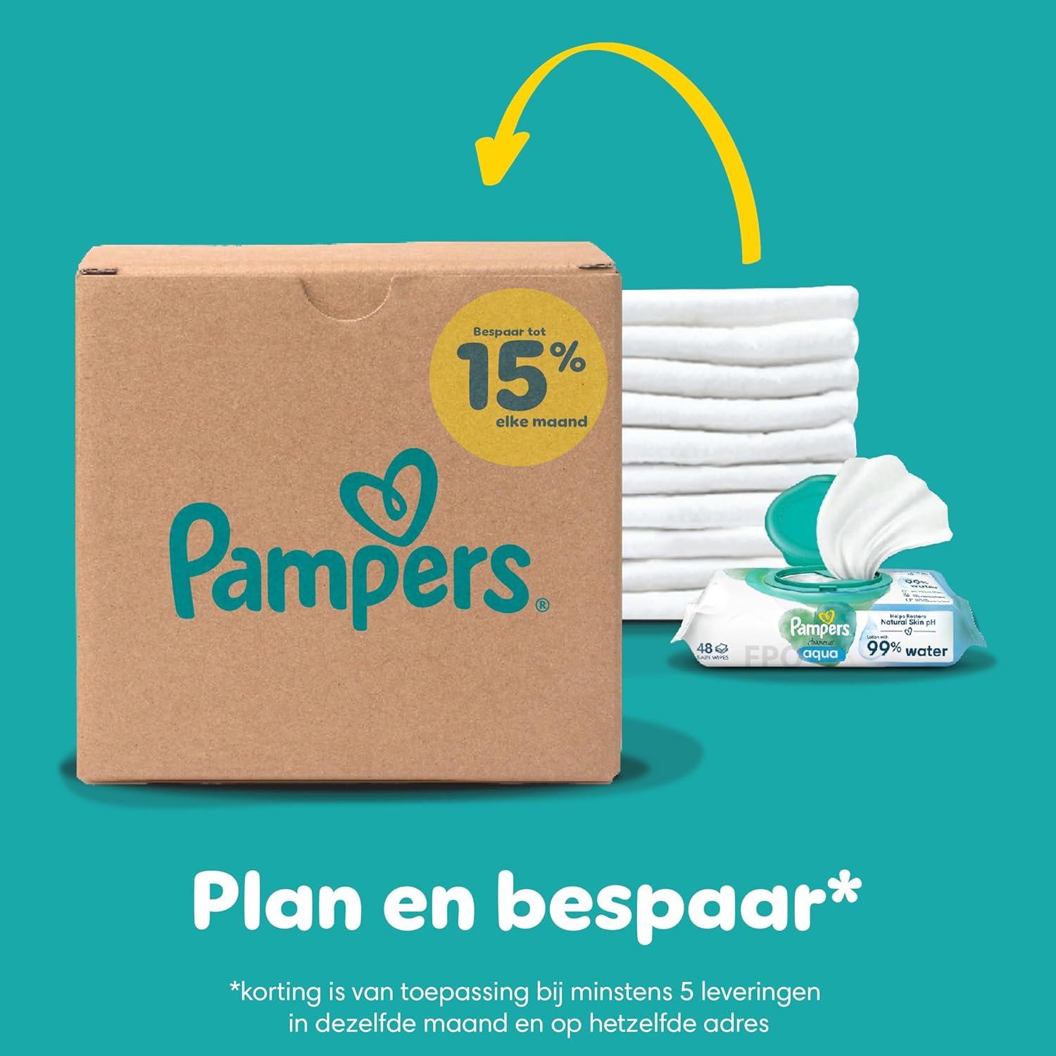 Pampers Baby-Dry Size 7, 132 Diapers, 15kg+, Up to 100% Leakproof and Comfortable Night