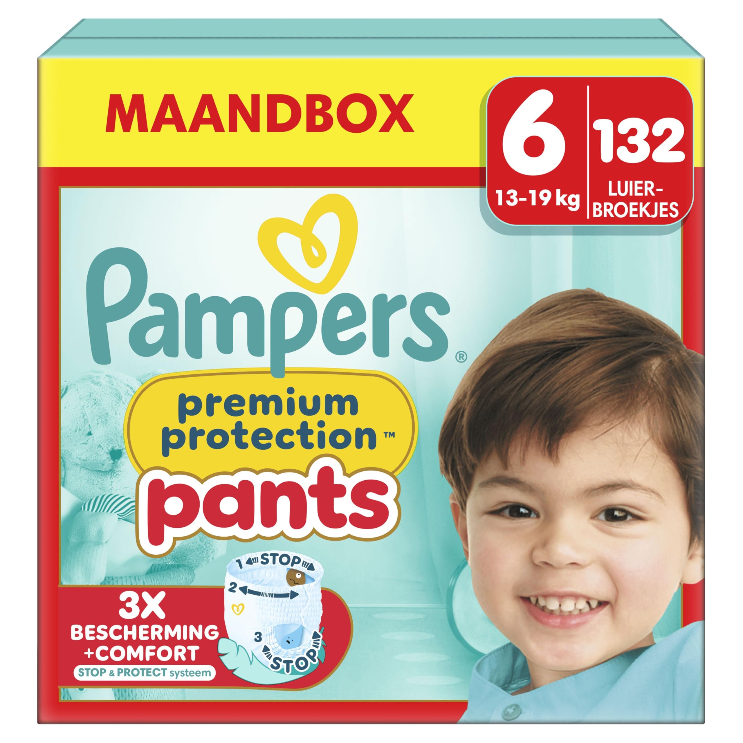 Pampers Premium Protection Pants Size 4, 168 Nappy Pants, 9kg-15kg, With a 360° Fit and 2x Wider Soft Protectors vs. Formerly for Our Best Comfort and Protection