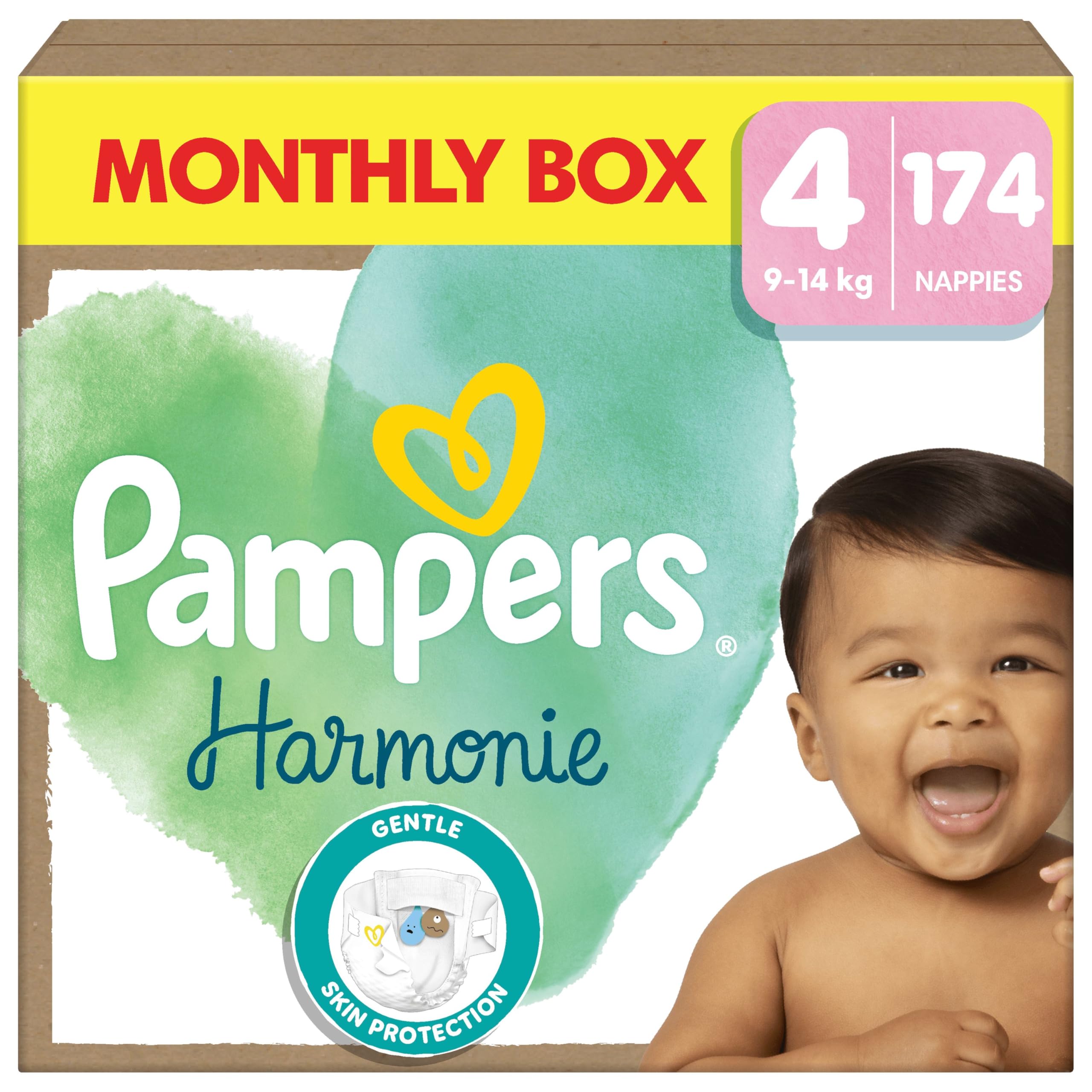 Pampers Harmony Diapers Size 5, 152 Diapers, 11kg-16kg, Soft Skin Protection with 100% Dryness of Pampers